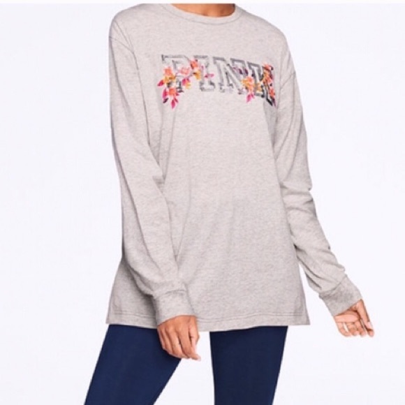 ❤️Pink floral long sleeve tee❤️ - Picture 2 of 4